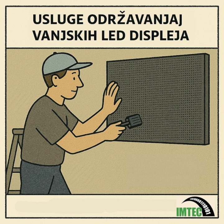 Usluge održavanja vanjskih LED displeja (4 h rada, dva servisera)