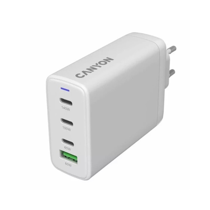 Canyon punjač CU140ACC GaN 150W 3xPD 1xQC EU bijeli CNS-CUW140ACC
