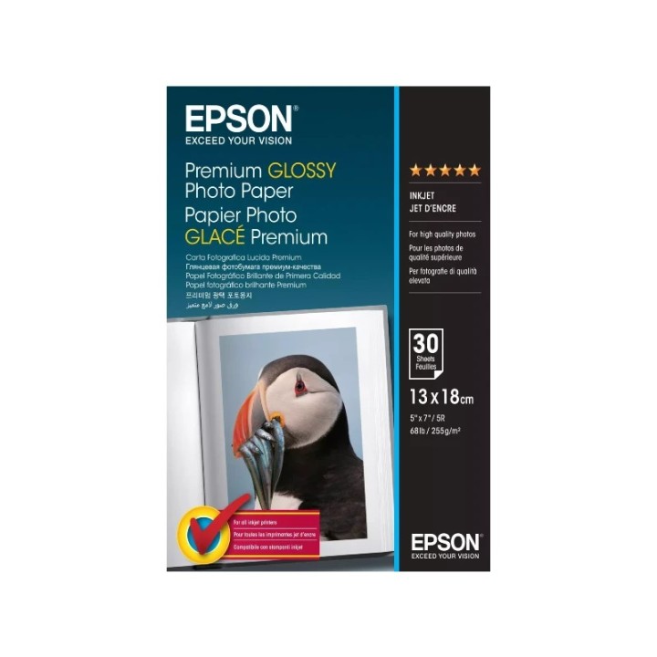EPSON Premium Glossy papir 13x18, 30l, 255g/m² za ink jet printere