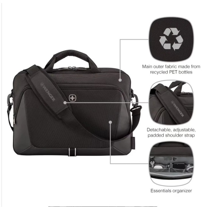 Wenger torba za laptop XE Brief 16'' sivo-crna