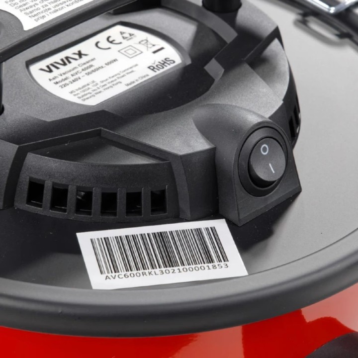Vivax usisivač za pepeo AVC-600R crveni