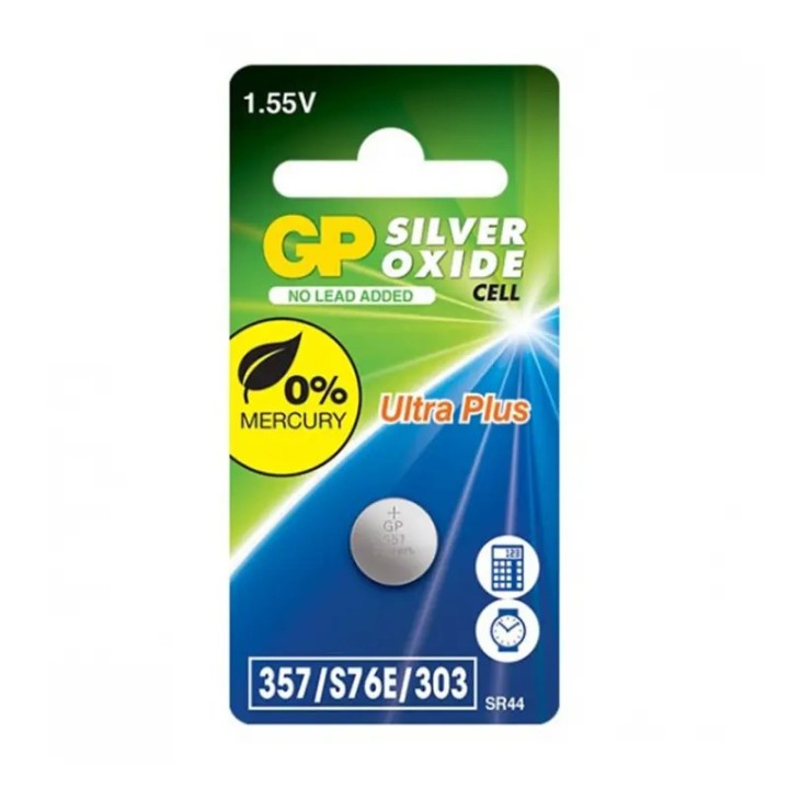 Baterija GP dugmasta 357F 1,55V srebreno oksidna blister 1/1 B3357F1