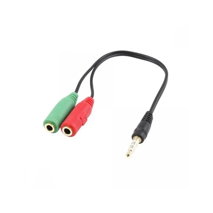 White Shark Adapter Stereo 3.5 mm M 4pin/2xStereo jack F 3pin 3.5 mm