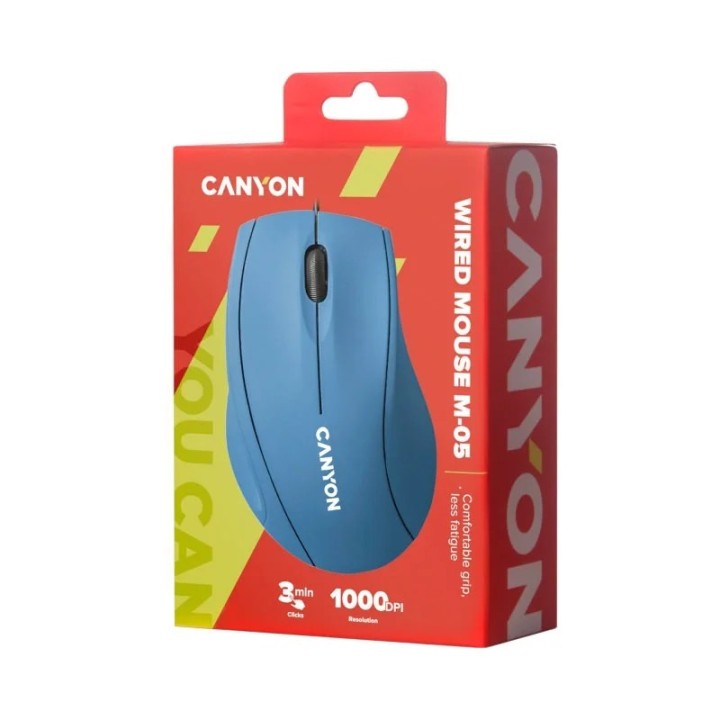 Canyon miš CNE-CMS05BL USB plavi
