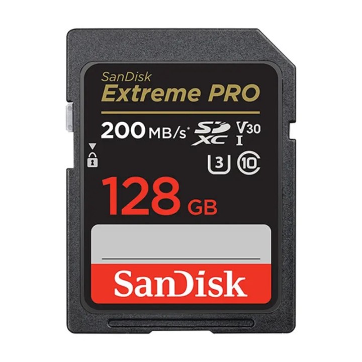 SanDisk SDXC 128GB Extreme Pro - 200MB/s V30 UHS-I