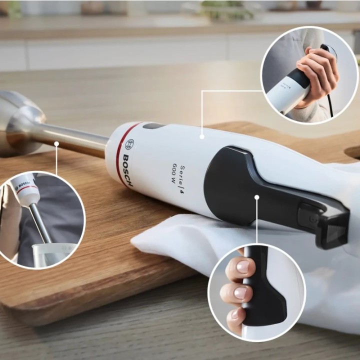 Bosch štapni mikser MSM4W220, mjerna posuda, sjeckalica, bijela