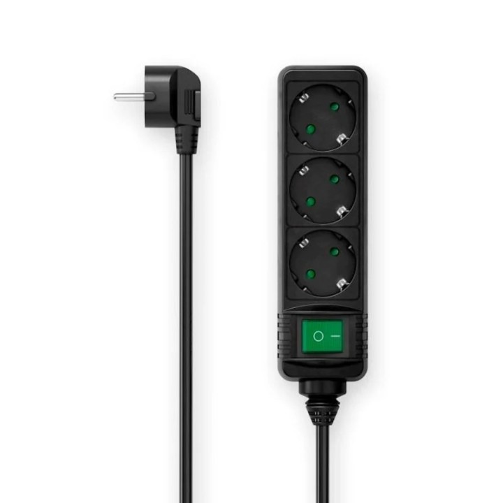 Produžni kabal Hama 3 utičnice 1,4m s prekidačem crni