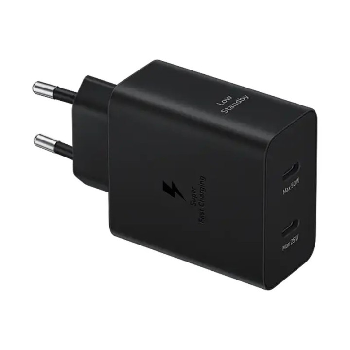 Samsung punjač 50W USB-C Power Adapter Duo crni (1.8m USB-C to USB-C 5A Cable included)