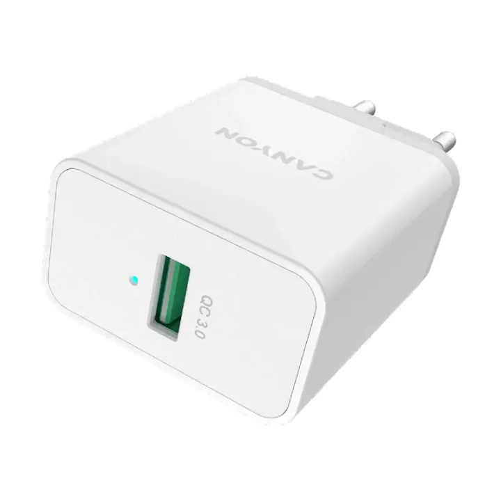 Canyon punjač H-36-01, 36W QC 3.0, bijeli, 1x USB-A
