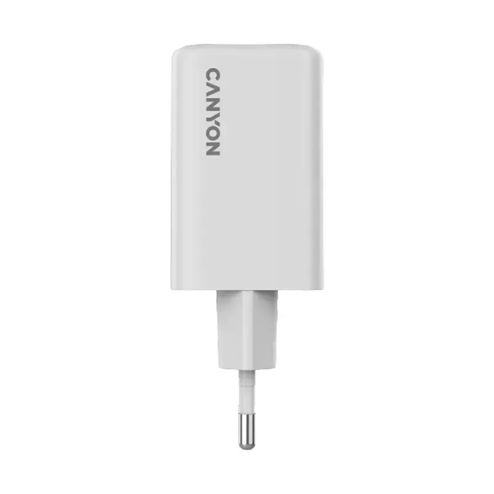 Canyon punjač CU65ACC, 65W GaN, bijeli, 2x USB-C PD, 1x USB-A QC
